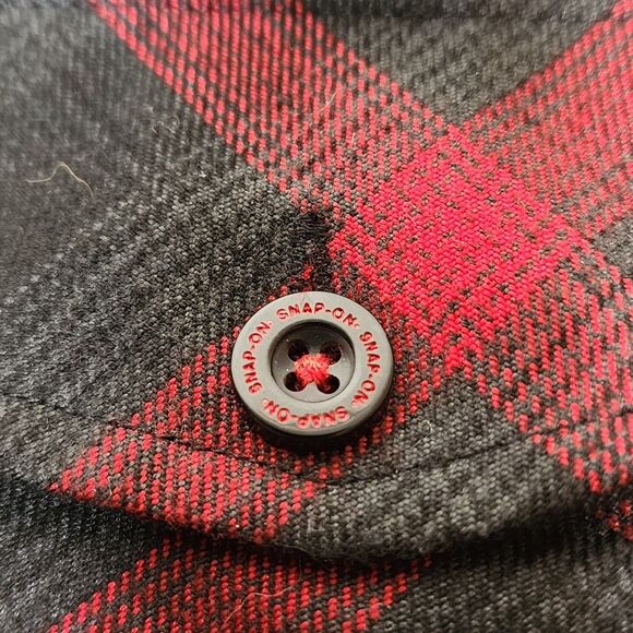 Dixxon Flannel Shirt Snap On Tools Limited Edition Red Black Plaid Mens 2XL XXL - Picture 4 of 12